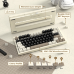 Attack Shark X75 Full Aluminum Wireless Gasket Gaming Mechanical Keyboard, Cheese White - Image 6