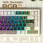 Attack Shark X75 Full Aluminum Wireless Gasket Gaming Mechanical Keyboard, Cheese White - Image 4