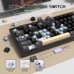 Attack Shark X75 Full Aluminum Wireless Gasket Gaming Mechanical Keyboard, Cheese White - Image 5