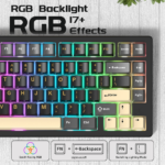 Attack Shark X75 Full Aluminum Wireless Gasket Gaming Mechanical Keyboard, Star Black - Image 3