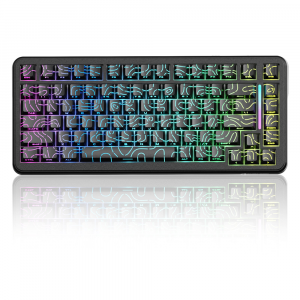 Attack Shark X82PRO HE Wireless Magnetic Switch Gaming Keyboard, Black Contours