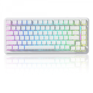 Attack Shark X82PRO HE Wireless Magnetic Switch Gaming Keyboard, White Contours
