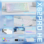Attack Shark X82PRO HE Wireless Magnetic Switch Gaming Keyboard, White Contours - Image 2