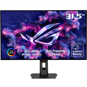 ASUS 32" ROG Strix OLED XG32UCWG TrueBlack Glossy Dual mode (4K@165Hz, FHD@330Hz), 0.03ms HDR400 USB-C HDMI 2.1 Ai Gaming Monitor