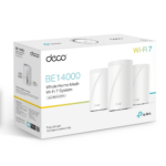 TP-Link Deco BE68 BE14000 Tri-Band Whole Home Mesh WiFi 7 System, 3-Units