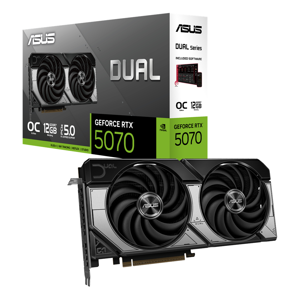 ASUS 12GB Dual GeForce RTX 5070 GDDR7 OC Edition VGA Graphic Card