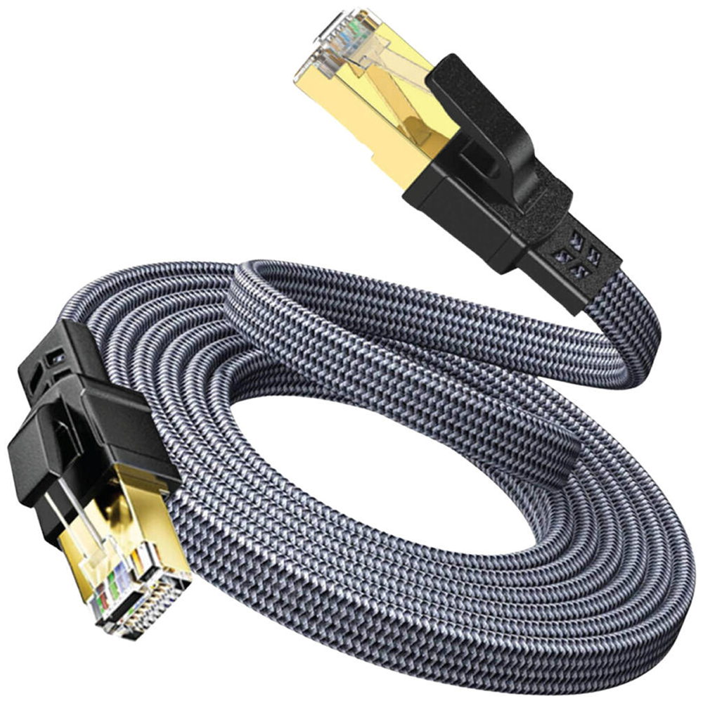 Twisted Minds CAT8 Flat Braided RJ45 FTP 40Gbps Ethernet Network Cable - 20m