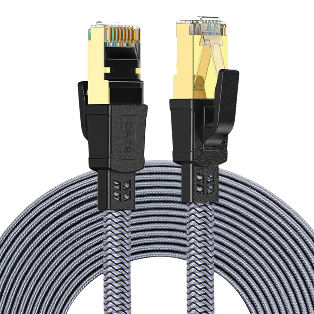 Twisted Minds CAT8 Flat Braided RJ45 FTP 40Gbps Ethernet Network Cable - 20m - Image 2