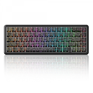 Attack Shark X65 HE Magnetic Switch Wired 8K Gaming Mechanical Keyboard, Black Contours