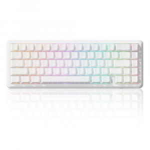 Attack Shark X65 HE Magnetic Switch Wired 8K Gaming Mechanical Keyboard, White Contours