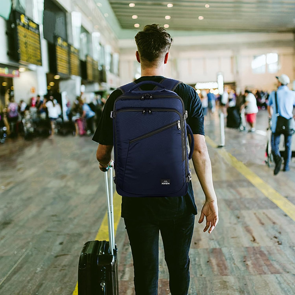 Matein 115900 XL Traveling Suitcase Backpack Laptop Bag X-large 34L Capacity, Blue - Image 2