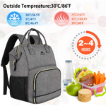 Matein 136800 15.6" Travel Lunch Compartment Backpack Laptop Bag, Gray - Image 3
