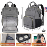 Matein 136800 15.6" Travel Lunch Compartment Backpack Laptop Bag, Gray - Image 5