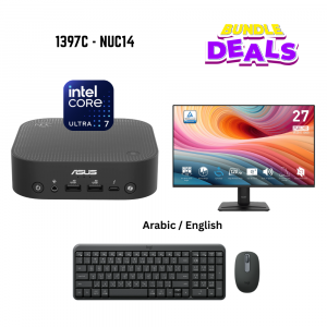 ASUS Bundle 1397 NUC 14 Pro AI Mini PC, Intel Ultra 7, 32GB, 1TB, MSI 27″ PRO MP275, Logitech MK250 Combo