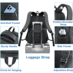 Matein 139900 17" Travel Lunch Compartment Backpack Laptop Bag, Black - Image 5