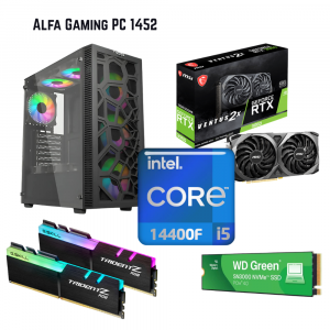 Alfa Gaming PC 1452, Intel i5-14400F, 12GB RTX3060, 16GB RAM, 500GB M.2, Twisted Minds 03, W11Pro