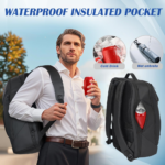 Matein 172200 17" Classic Waterproof Backpack Laptop Bag with Lock & USB Charging Port - Image 4