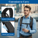 Matein 172600 17" Travel Lunch Compartment Backpack Laptop Bag, Black - Image 8