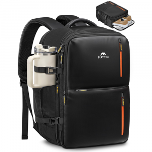 Matein 174600 17" Travel Laptop Backpack Expandable Carry-on Bag, Black