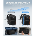 Matein 174600 17" Travel Laptop Backpack Expandable Carry-on Bag, Black - Image 4