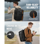 Matein 174600 17" Travel Laptop Backpack Expandable Carry-on Bag, Black - Image 2
