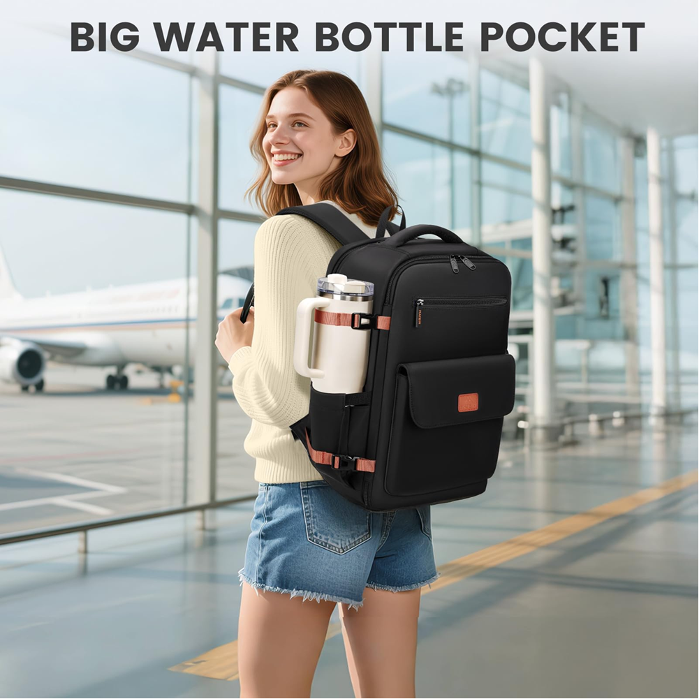 Matein 175600 15.6" Travel Laptop Backpack Anti Theft Carry-on Bag, Black - Image 7