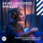 Astro A20 X LIGHTSPEED Wireless Gaming Headset with PLAYSYNC AUDIO and LIGHTSYNC RGB, Black - Image 2