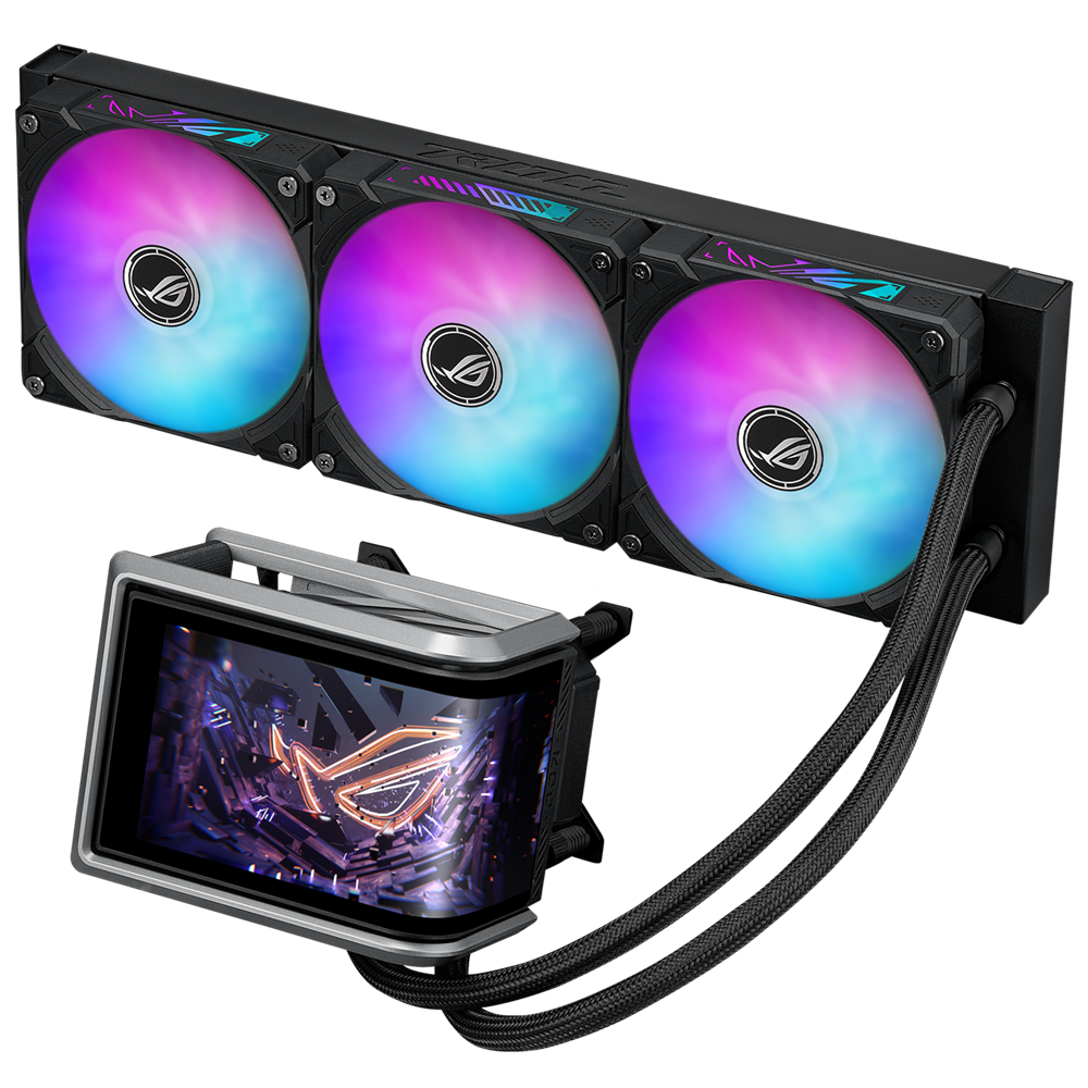 ASUS ROG Ryuo IV 360 ARGB Liquid CPU Cooler, 6.67" Curved Display