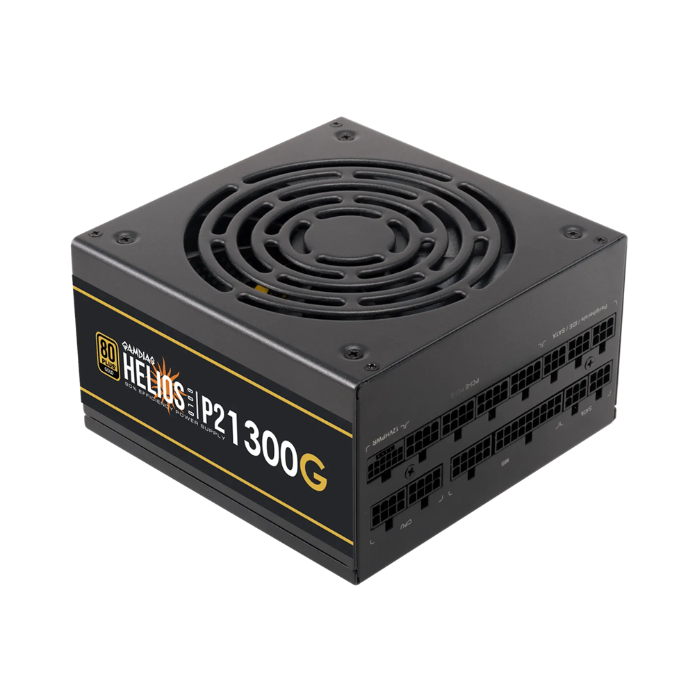 Gamdias 1300W PSU Helios P2 1300G 80 PLUS Gold Fully Modular ATX 3.0 Power Supply, Black - Image 2