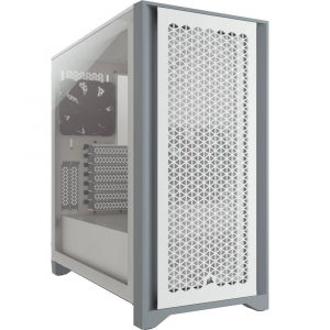 Corsair 4000D AIRFLOW Tempered Glass Mid-Tower ATX PC Case — White, 2-Fans