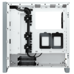 Corsair 4000D AIRFLOW Tempered Glass Mid-Tower ATX PC Case — White, 2-Fans - Image 5
