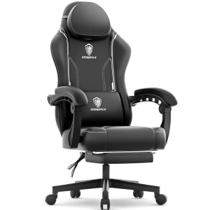 Dowinx Gaming Chair with Footrest - Black