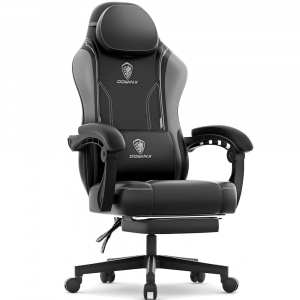 Dowinx Gaming Chair with Footrest - Gray/Black