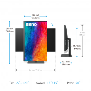 BenQ 32" PD3205U 4K UHD sRGB HDR10 USB-C Designer Monitor - Image 5