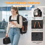Matein 673800 17" Travel Laptop Backpack with Shoe Compartment Bag, Black - Image 6