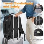 Matein 673800 17" Travel Laptop Backpack with Shoe Compartment Bag, Black - Image 4