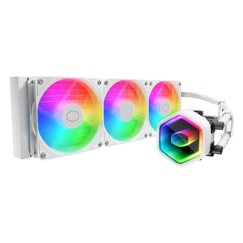 Cooler Master MasterLiquid 360 Core II ARGB All In One CPU Cooler - 360mm, White