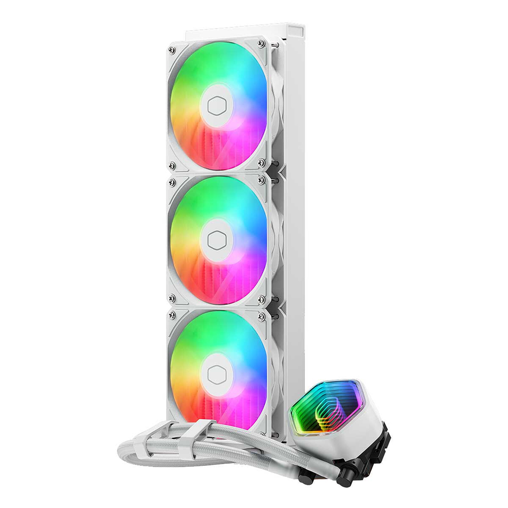 Cooler Master MasterLiquid 360 Core II ARGB All In One CPU Cooler - 360mm, White - Image 2