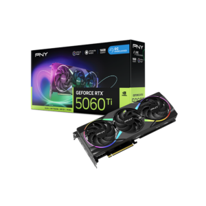 PNY 16GB GeForce RTX 5060 Ti EPIC-X RGB Overclocked Triple Fan GPU VGA Graphic Card