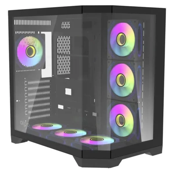 Huntkey S970 Storm Max Cryo Edition Mid Tower PC Case - Black, 7-Fans - Image 2