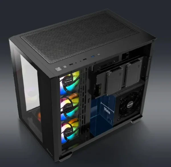 Huntkey S970 Storm Max Cryo Edition Mid Tower PC Case - Black, 7-Fans - Image 3