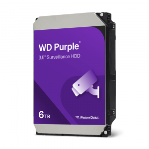WD 6TB Purple Surveillance 3.5" SATA HDD, 175MB/s