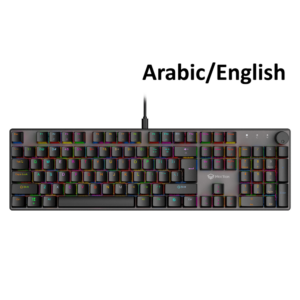 MeeTion MK009 Pro Hot-swap Mechanical Gaming RGB Keyboard, Red Switch - Arabic English