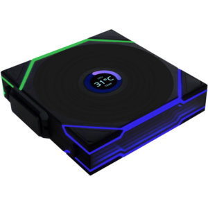 Lian Li UNI FAN TL120 Wireless LCD ARGB 120mm Fan (Reverse Blade) - Black (1-Pack) - Image 2