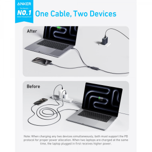 Anker 8895 2-in-1 USB-C to USB-C Cable (4ft, 140W) A8895H11 - Image 5