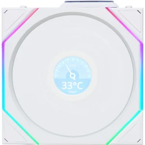 Lian Li UNI FAN TL120 Wireless LCD ARGB 120mm Fan (Reverse Blade) - White (1-Pack)