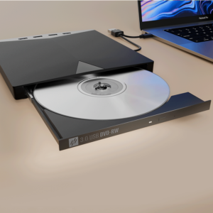 Heatz ZY17 External DVD Drive 7in1 Dual Port USB-A/USB-C Portable Burner Writer & USB hub - Image 4
