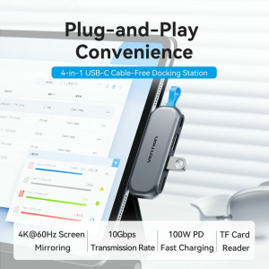 Vention THYH0 USB-C to 4-in-1 HDMI 4K 60Hz Hub Docking Station Adapter - Image 12