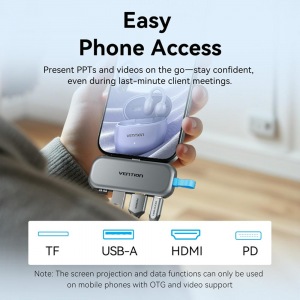 Vention THYH0 USB-C to 4-in-1 HDMI 4K 60Hz Hub Docking Station Adapter - Image 11