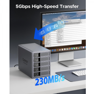 ORICO 9858RU3 5-Bay USB 3.0 HDD Enclosure, 5Big RAID DAS Solution - Image 4